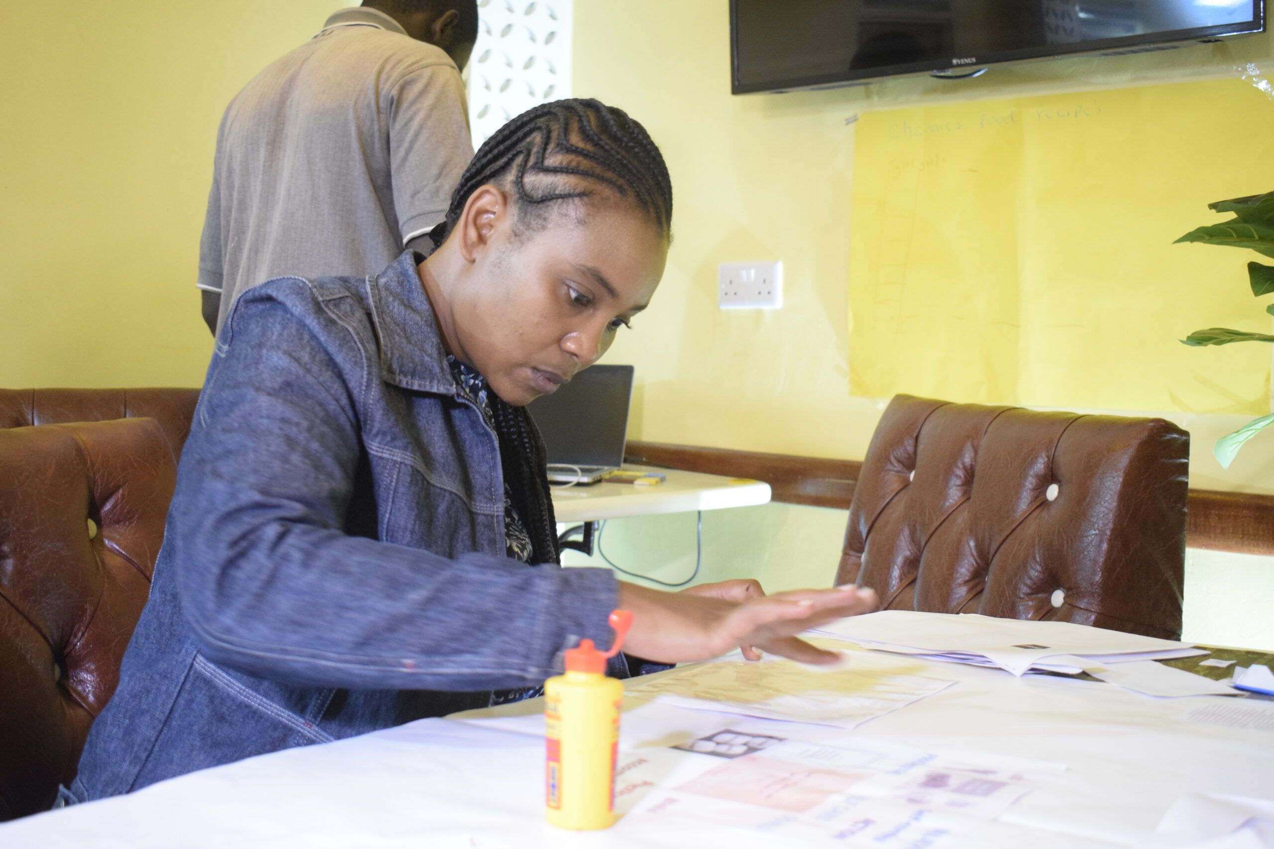 Vision boarding during a goalsetting workshop by Sarah Murimi a PeopleStrategy consultant at Rensyl Integral.